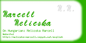 marcell melicska business card